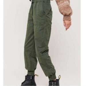 Urban outfitters Evon Festival green paperbag high waisted jogger pant XS